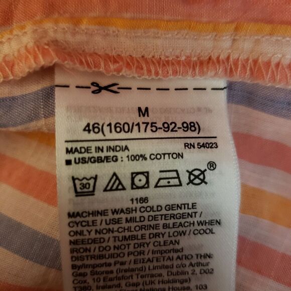 Gap Tie Strap Striped Top Sz M - Picture 7 of 8